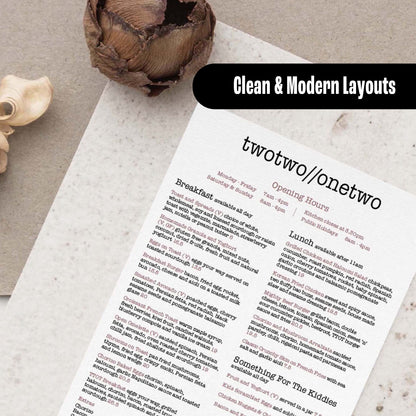 Menu Design